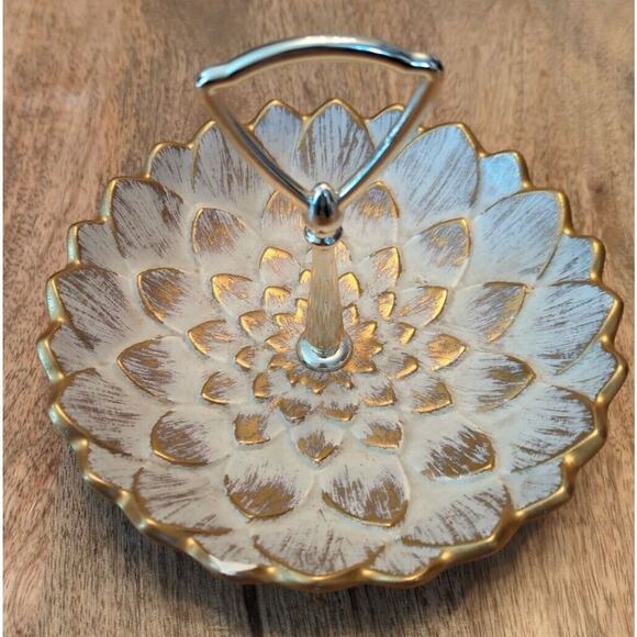 Royal Haeger Other - Royal Haegar Pottery Gold Tweed‎ Candy Trinket Dish 18K Vintage 879-H USA.